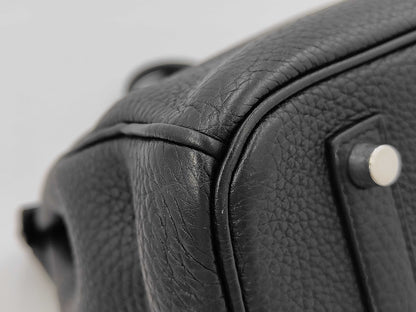 HERMES Birkin 35 Togo Black with Silver Hardware, □N Stamp, Handbag