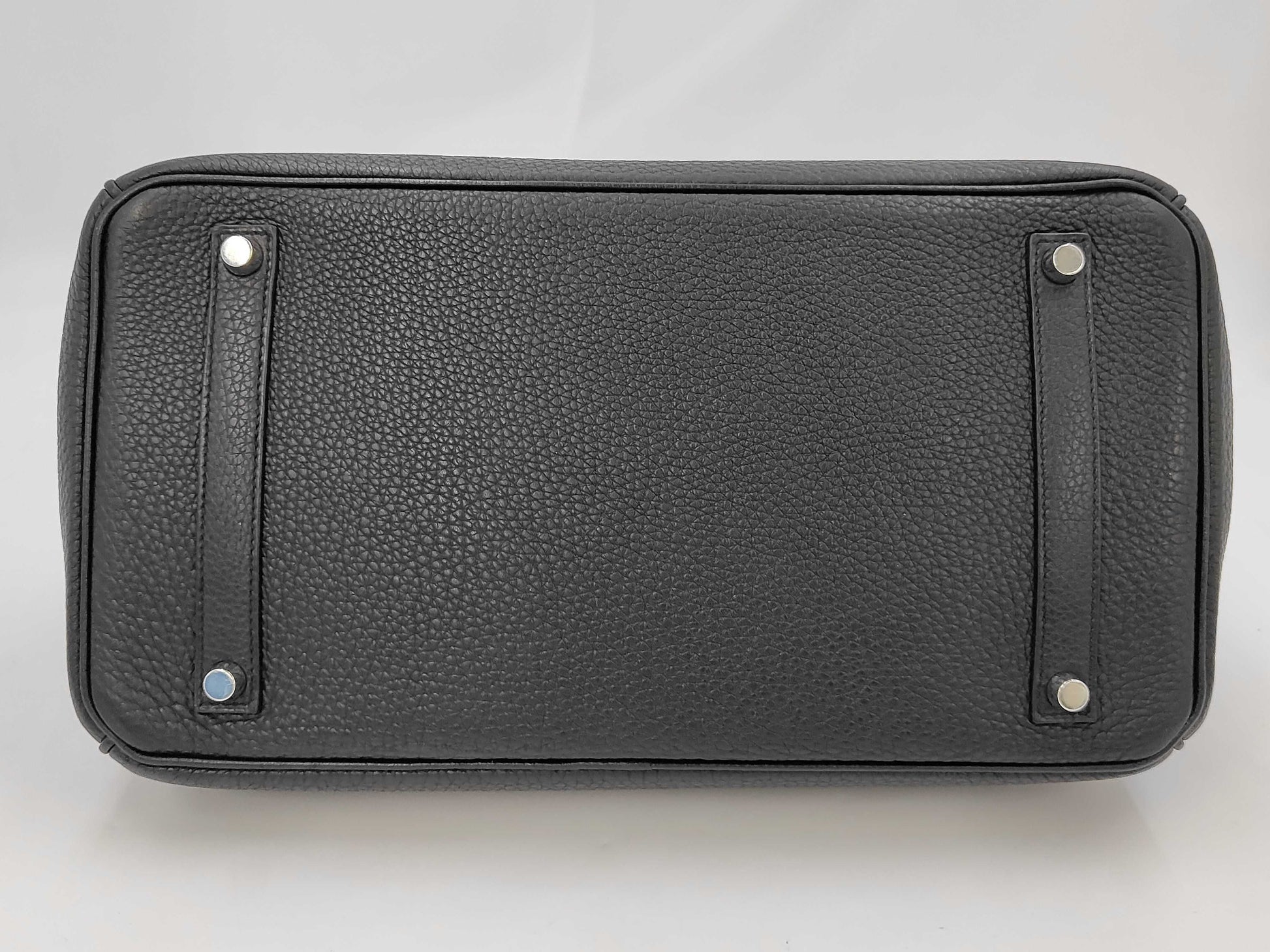 HERMES Birkin 35 Togo Black with Silver Hardware, □N Stamp, Handbag