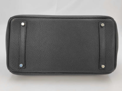 HERMES Birkin 35 Togo Black with Silver Hardware, □N Stamp, Handbag