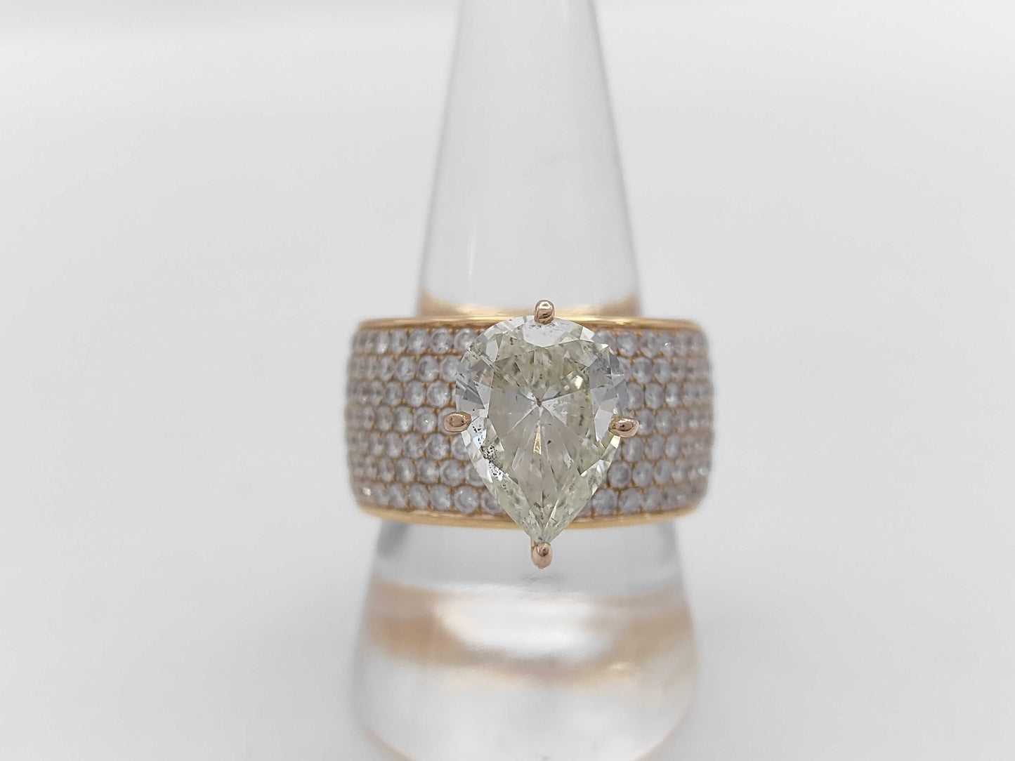 LDH D4.025ct FD3.25ct K18 28.1g Ring 