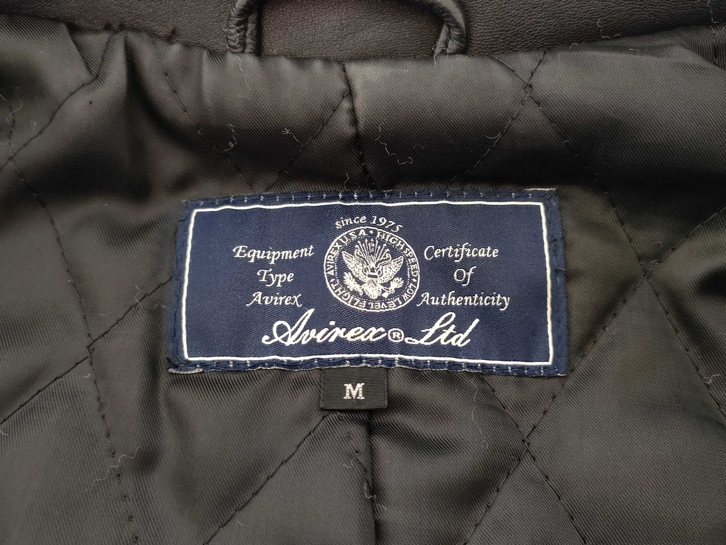 Avirex Leather Rider's Padded Jacket