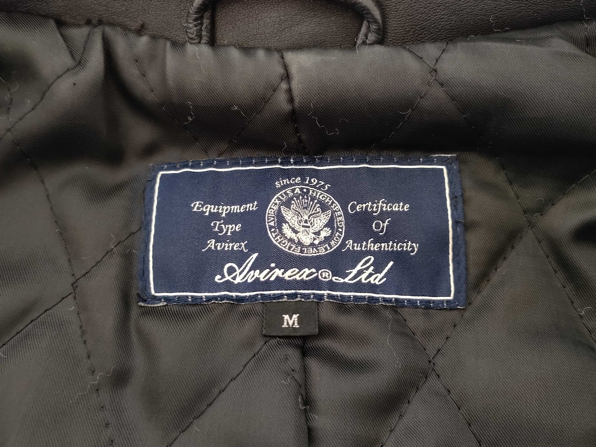 Avirex Leather Rider's Padded Jacket