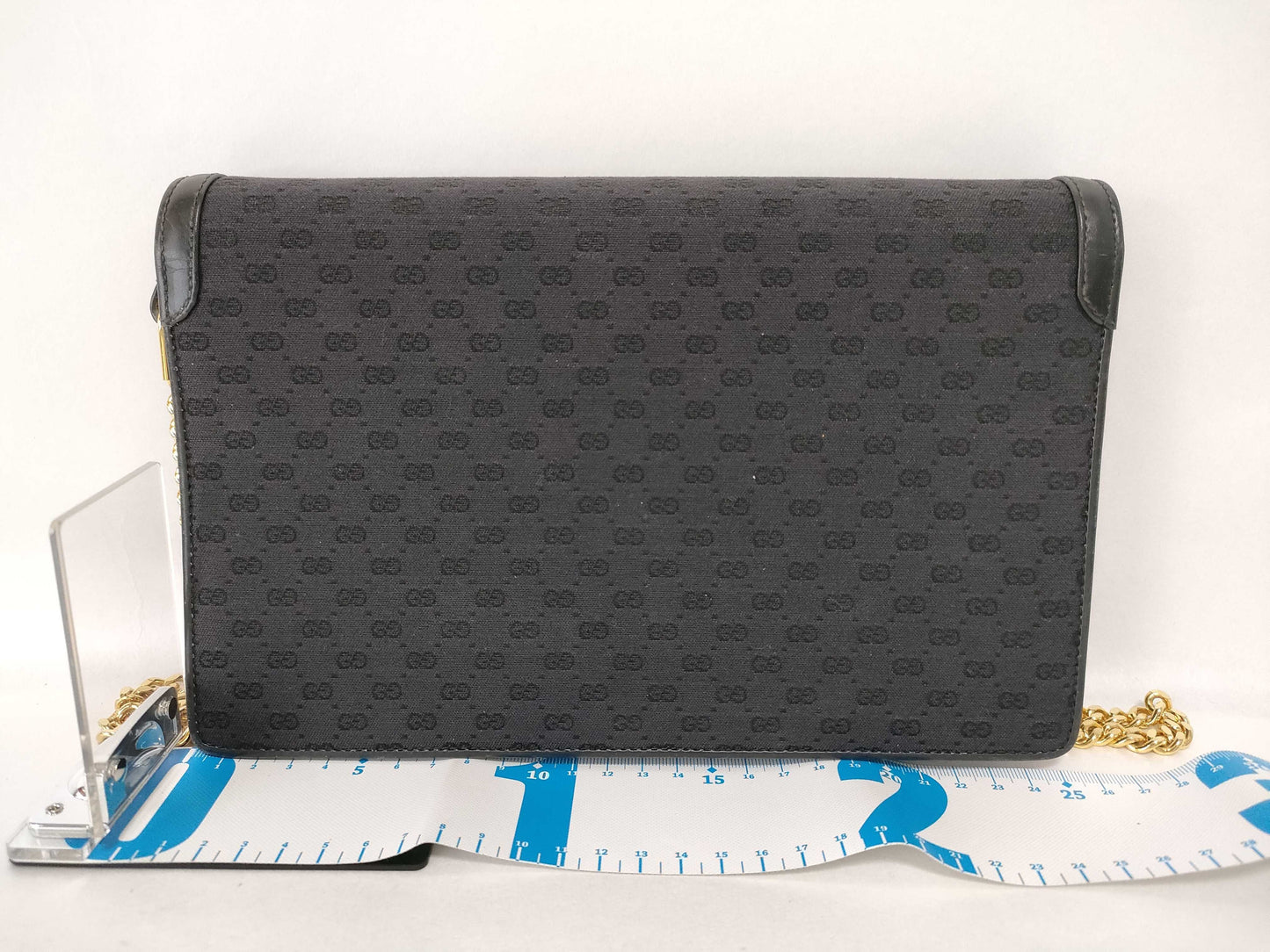 GUCCI GG Shoulder Bag, Micro GG Canvas, Black