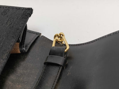 GUCCI GG Shoulder Bag, Micro GG Canvas, Black
