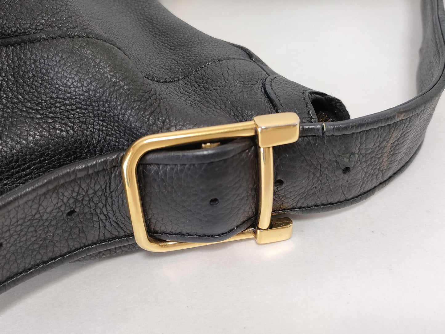 GUCCI GG Leather Black Shoulder Bag