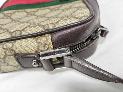 GUCCI GG Supreme Gucci Sherry Line Shoulder Bag GG Supreme Brown Shoulder Bag