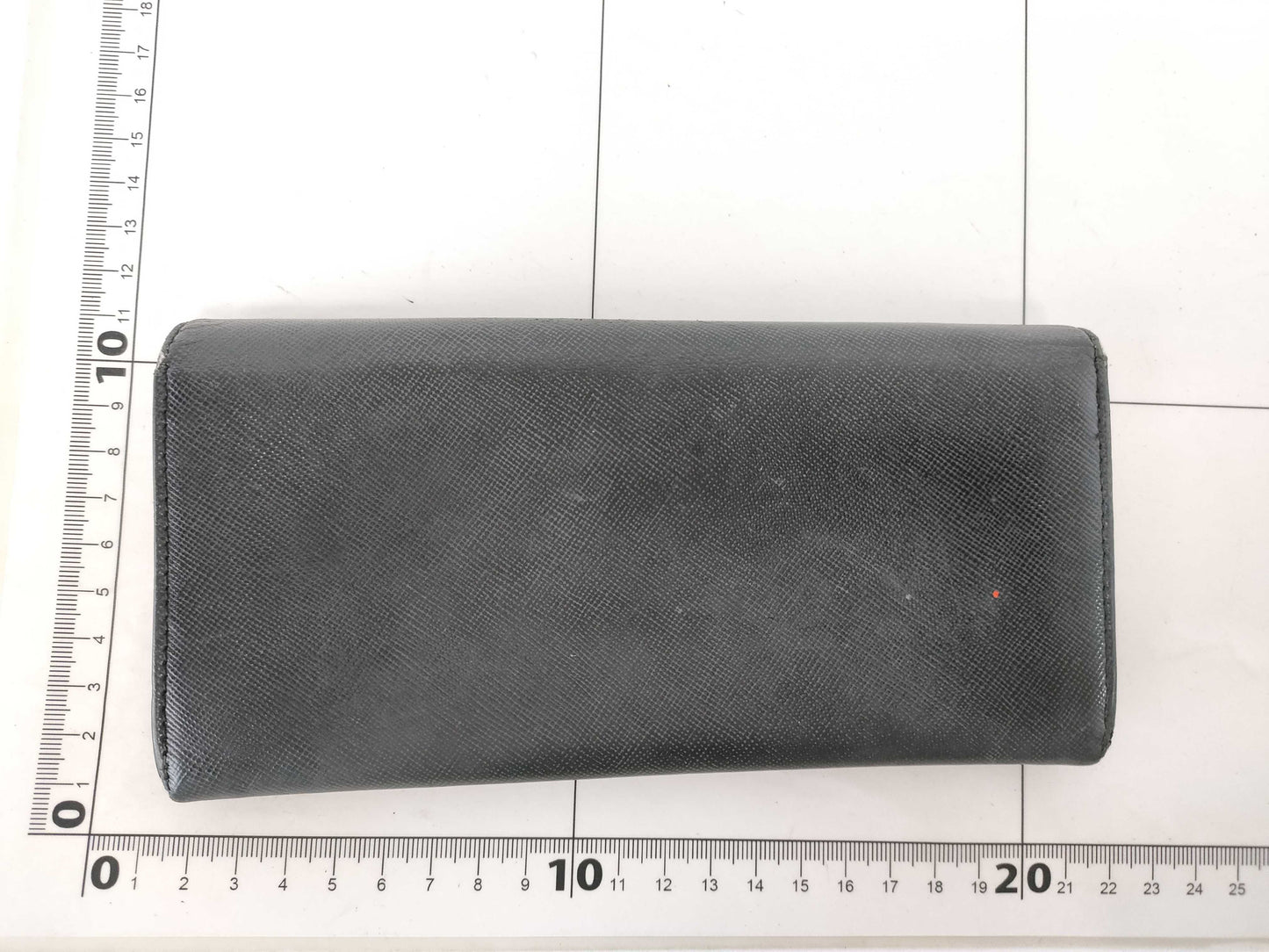 PRADA Prada long wallet black logo plate wallet