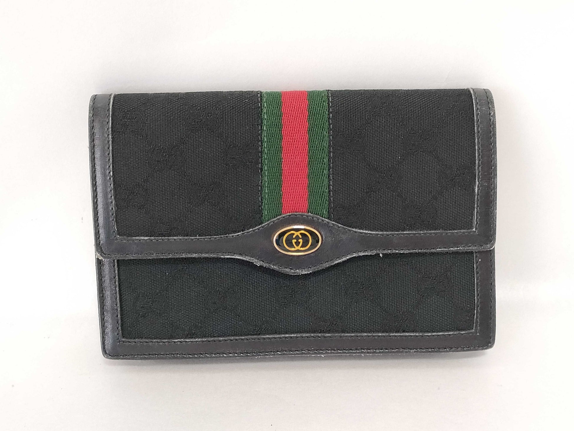 GUCCI Sherry Line GG Canvas Wallet