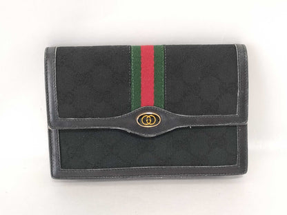 GUCCI Sherry Line GG Canvas Wallet