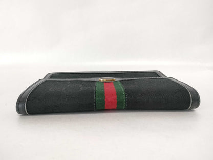 GUCCI Sherry Line GG Canvas Wallet