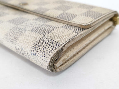 LOUIS VUITTON Damier Azur Louis Vuitton Wallet Portefeuille Sarah Damier Azur M12047 N61735 Wallet