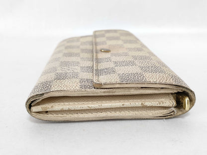 LOUIS VUITTON Damier Azur Louis Vuitton Wallet Portefeuille Sarah Damier Azur M12047 N61735 Wallet