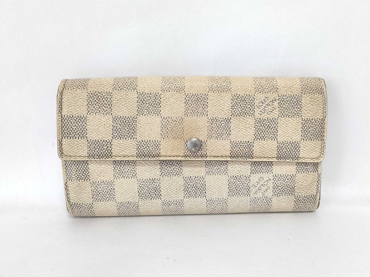 LOUIS VUITTON Damier Azur Louis Vuitton Wallet Portefeuille Sarah Damier Azur M12047 N61735 Wallet