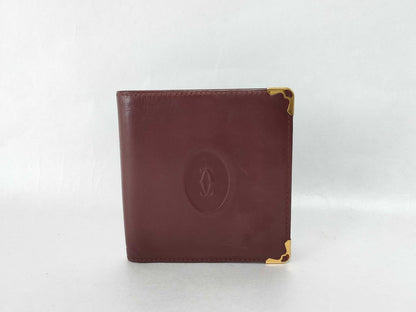 Cartier Must Cartier Wallet Must Line Bifold Leather Wallet