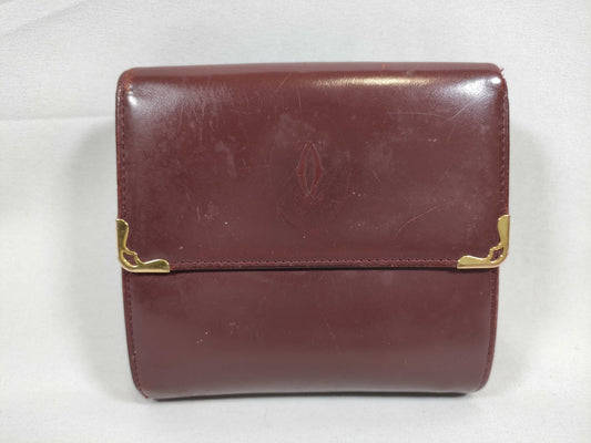 Cartier Must Cartier Wallet Must Line Bifold Leather Wallet