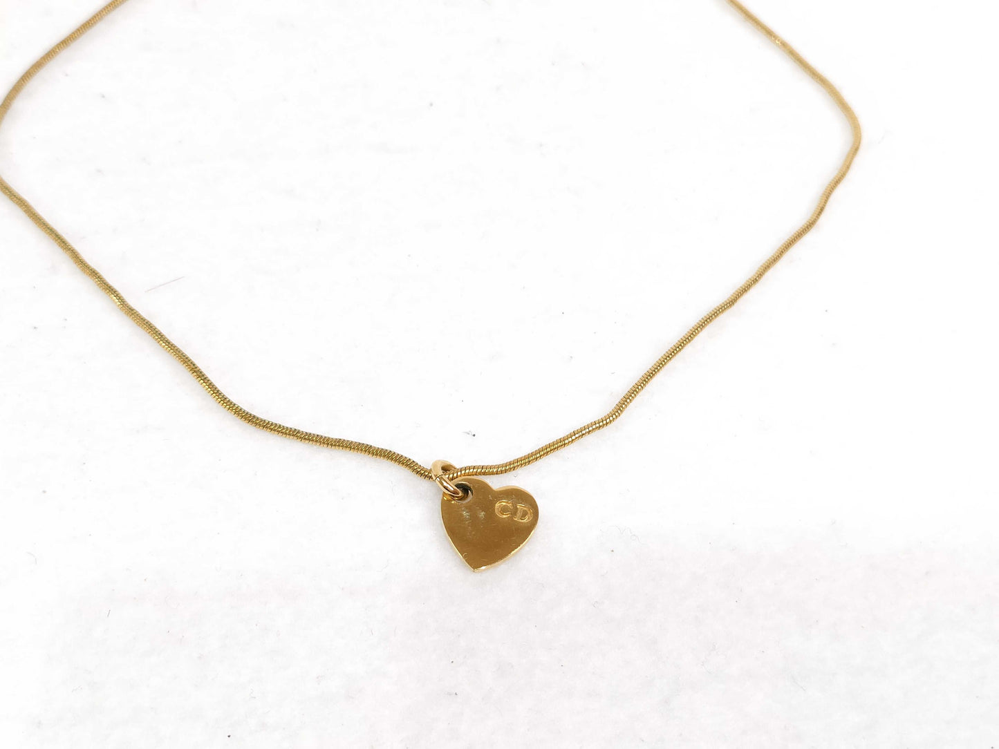 Dior Christian Dior Gold Heart Necklace
