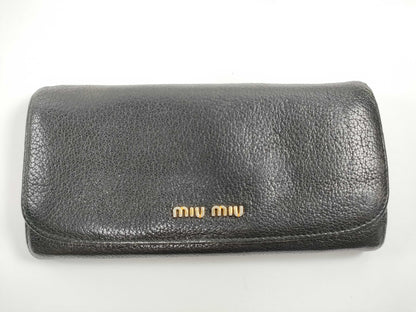 Miu Miu Miu Miu Black Long Wallet