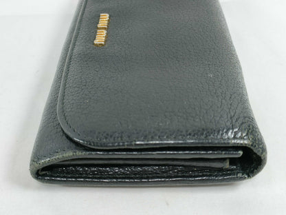 Miu Miu Miu Miu Black Long Wallet