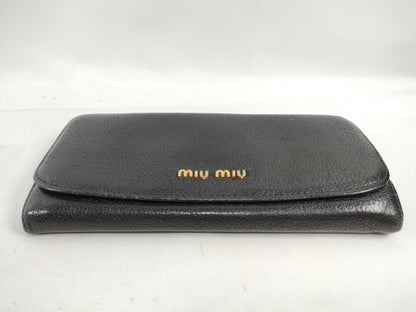 Miu Miu Miu Miu Black Long Wallet