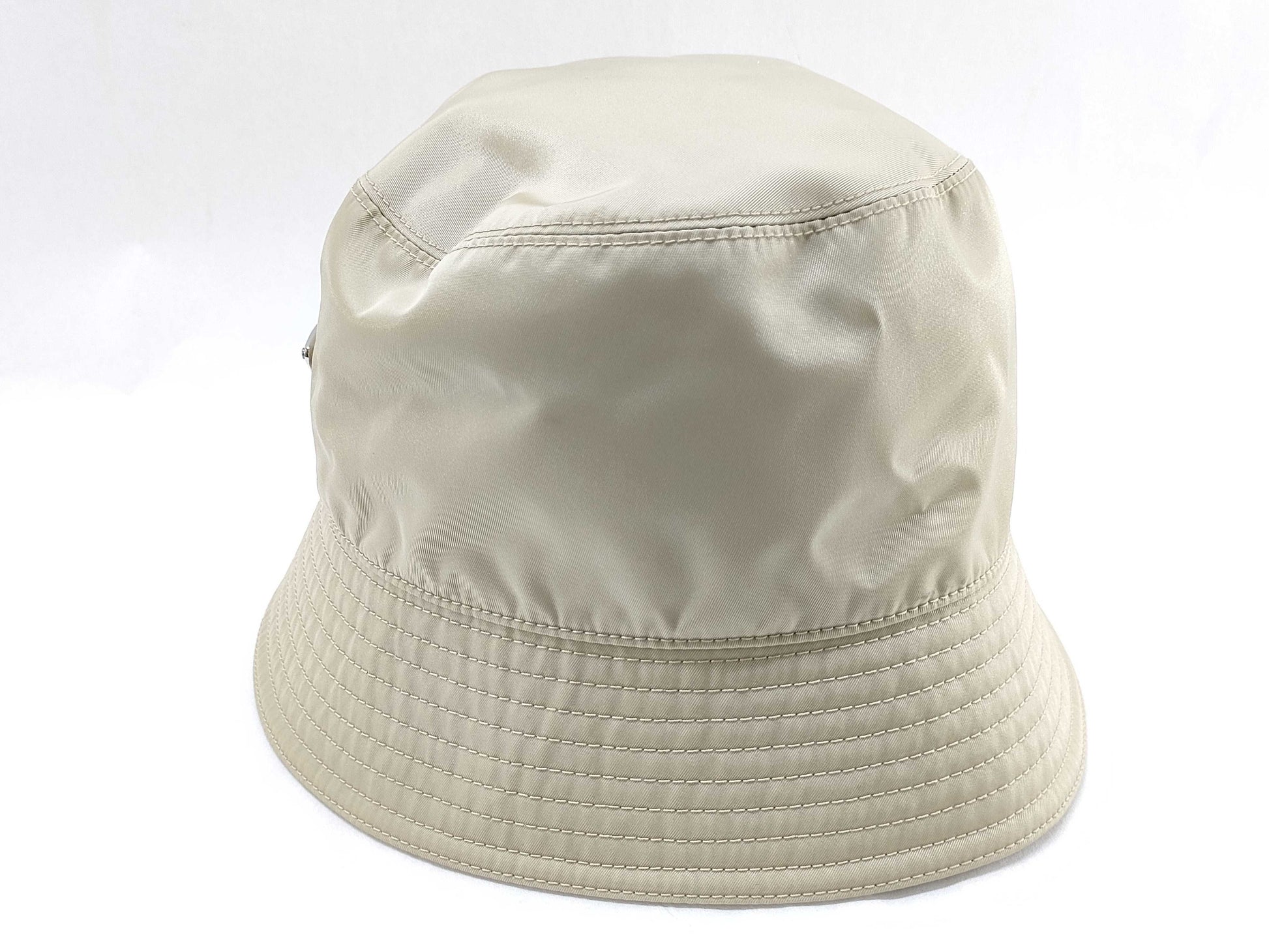 PRADA Prada Bucket Hat Beige/Nylon 1HC137 Size: M Other Accessories