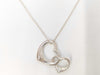 Tiffany & Co. Double Open Heart Necklace, SV925, 6.9g Necklace