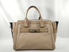 COACH Swagger Double Turn Lock Tote Bag in Beige