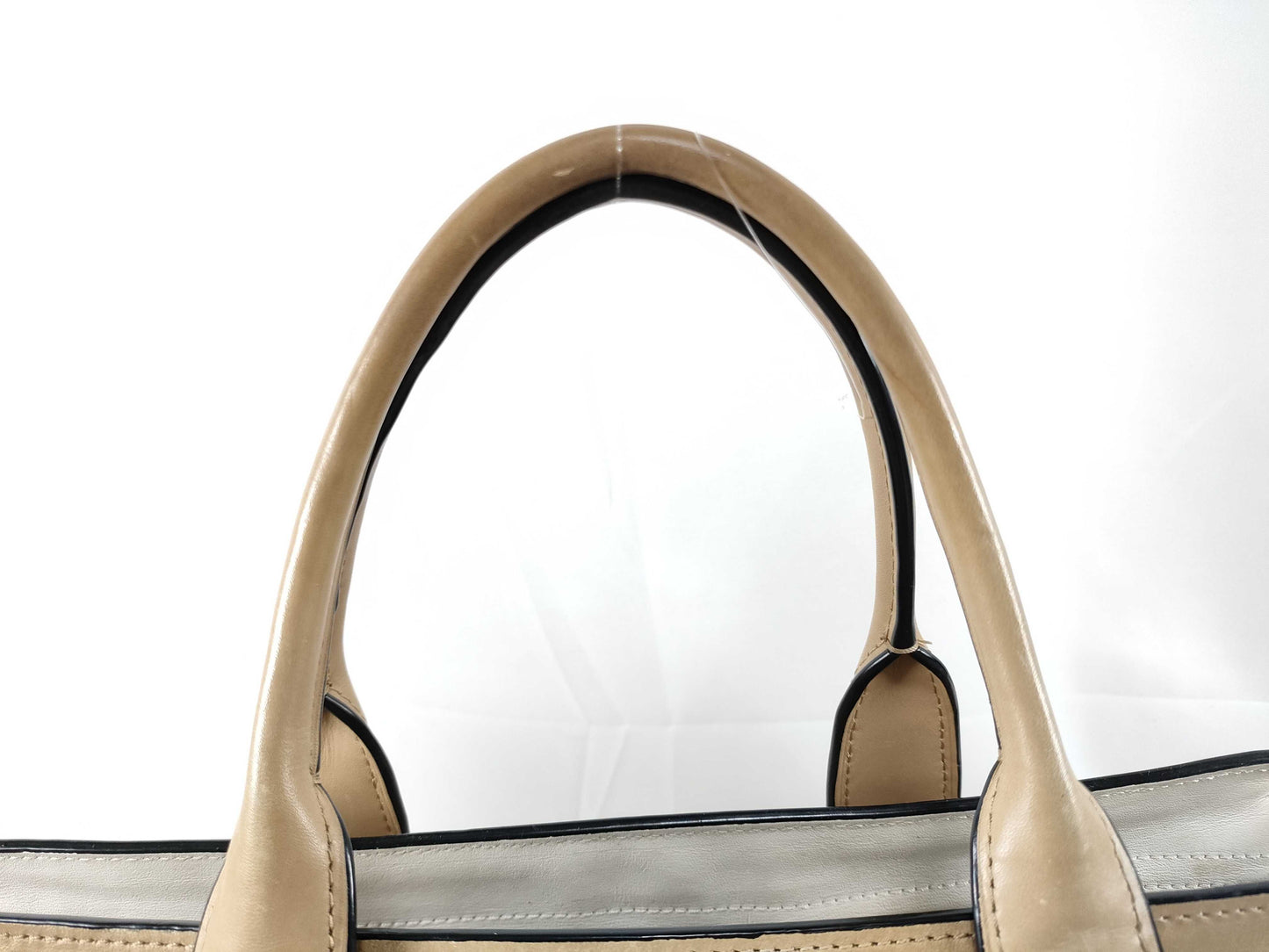 COACH Swagger Double Turn Lock Tote Bag in Beige