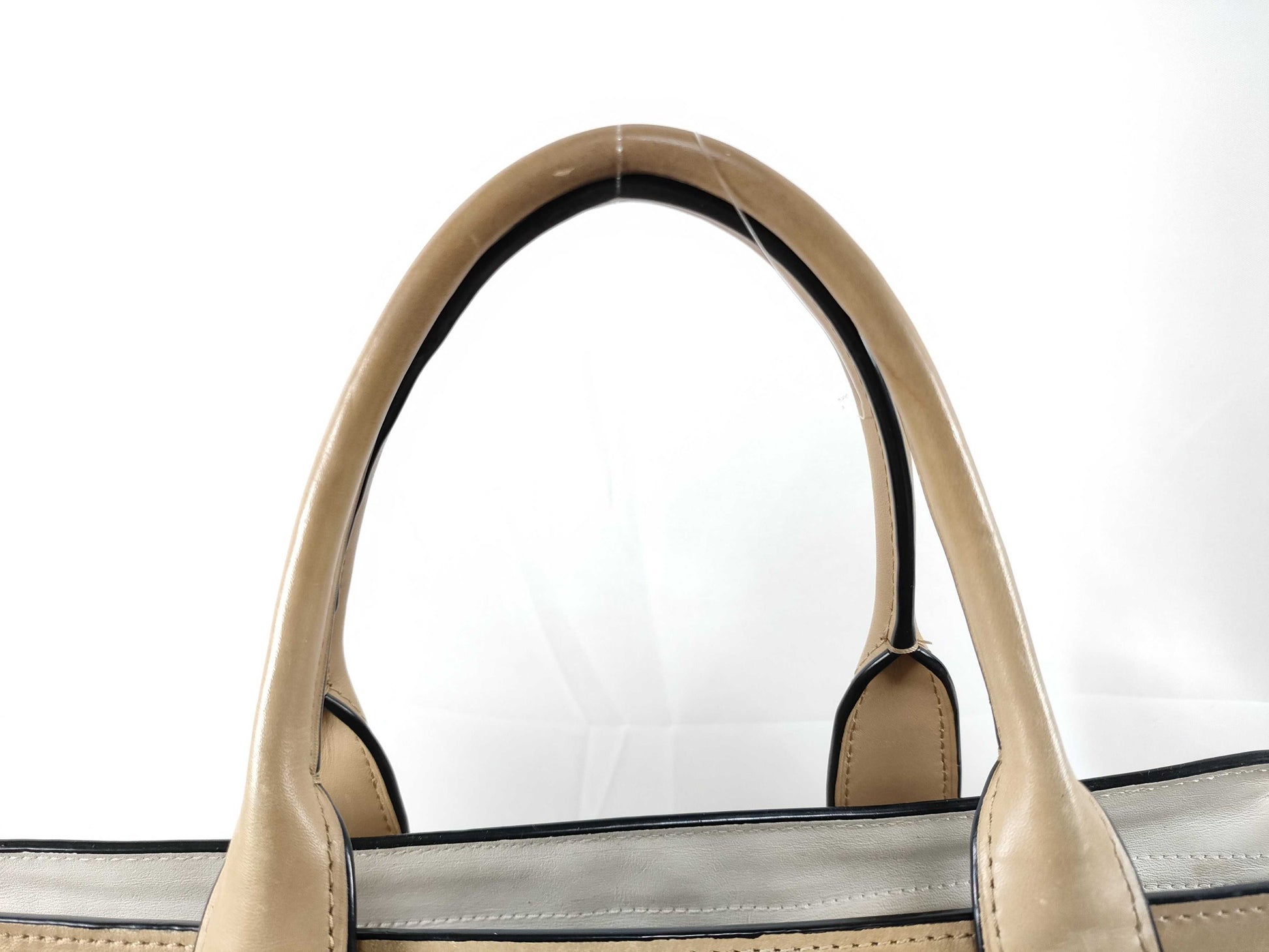 COACH Swagger Double Turn Lock Tote Bag in Beige