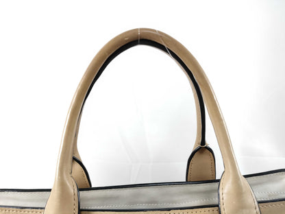 COACH Swagger Double Turn Lock Tote Bag in Beige