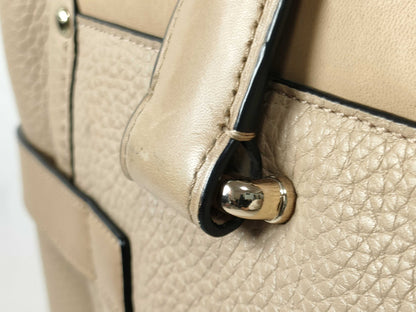 COACH Swagger Double Turn Lock Tote Bag in Beige