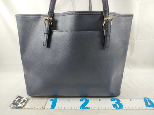 Michael Kors Tote Bag, A4 Size, Logo Plate, Shoulder Strap, Navy Blue, Saffiano Tote Bag