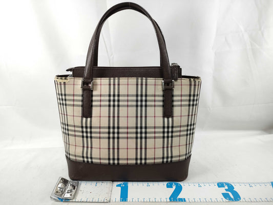 BURBERRY Horse Established Tote Bag with Embroidered Logo, Shoulder Bag, A4 Size Compatible
