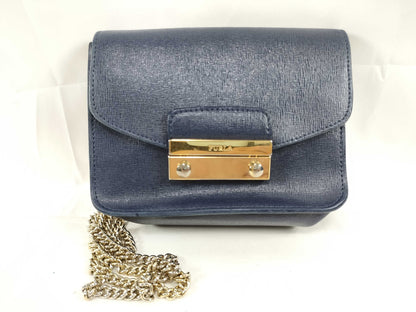 FURLA Metropolis Chain Shoulder Bag with Logo Plate