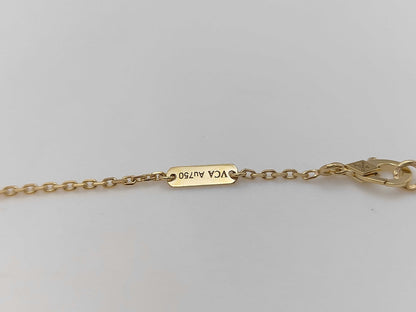 Van Cleef & Arpels Vintage Alhambra Mother-of-Pearl Necklace in Yellow Gold and Au750, 5.4g 