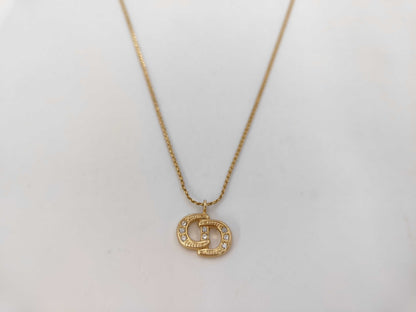 Dior CD logo rhinestone necklace