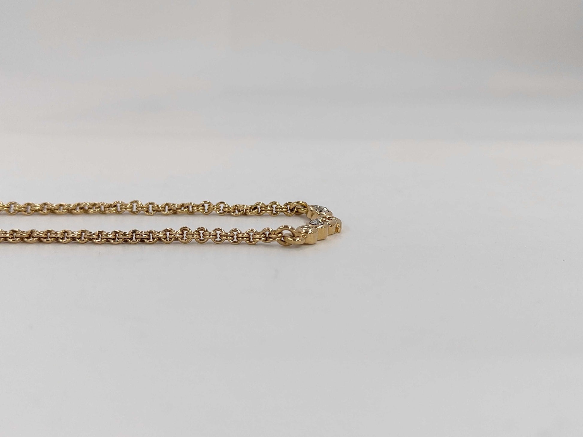 Dior CD logo rhinestone necklace