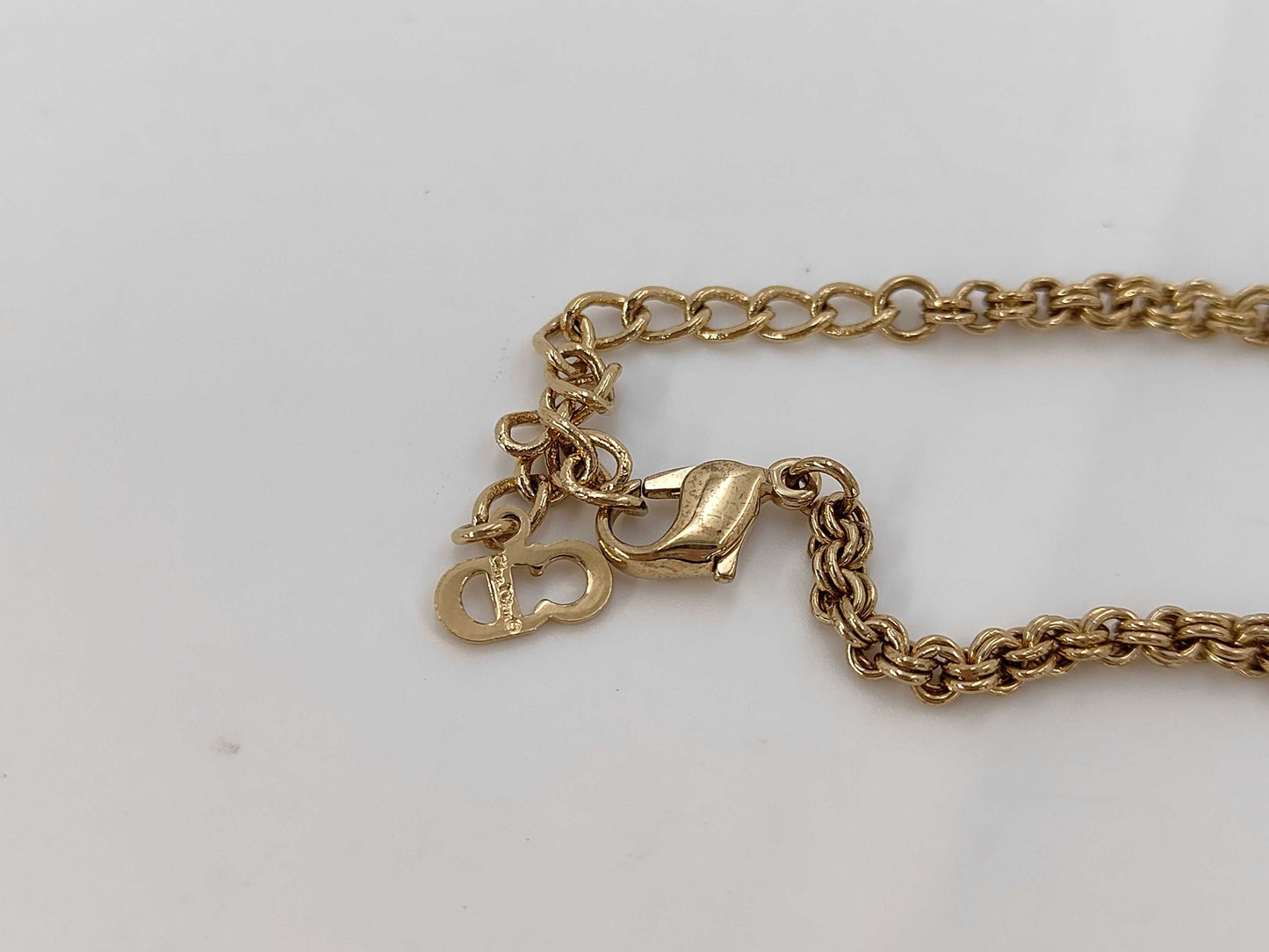 Dior CD logo rhinestone necklace