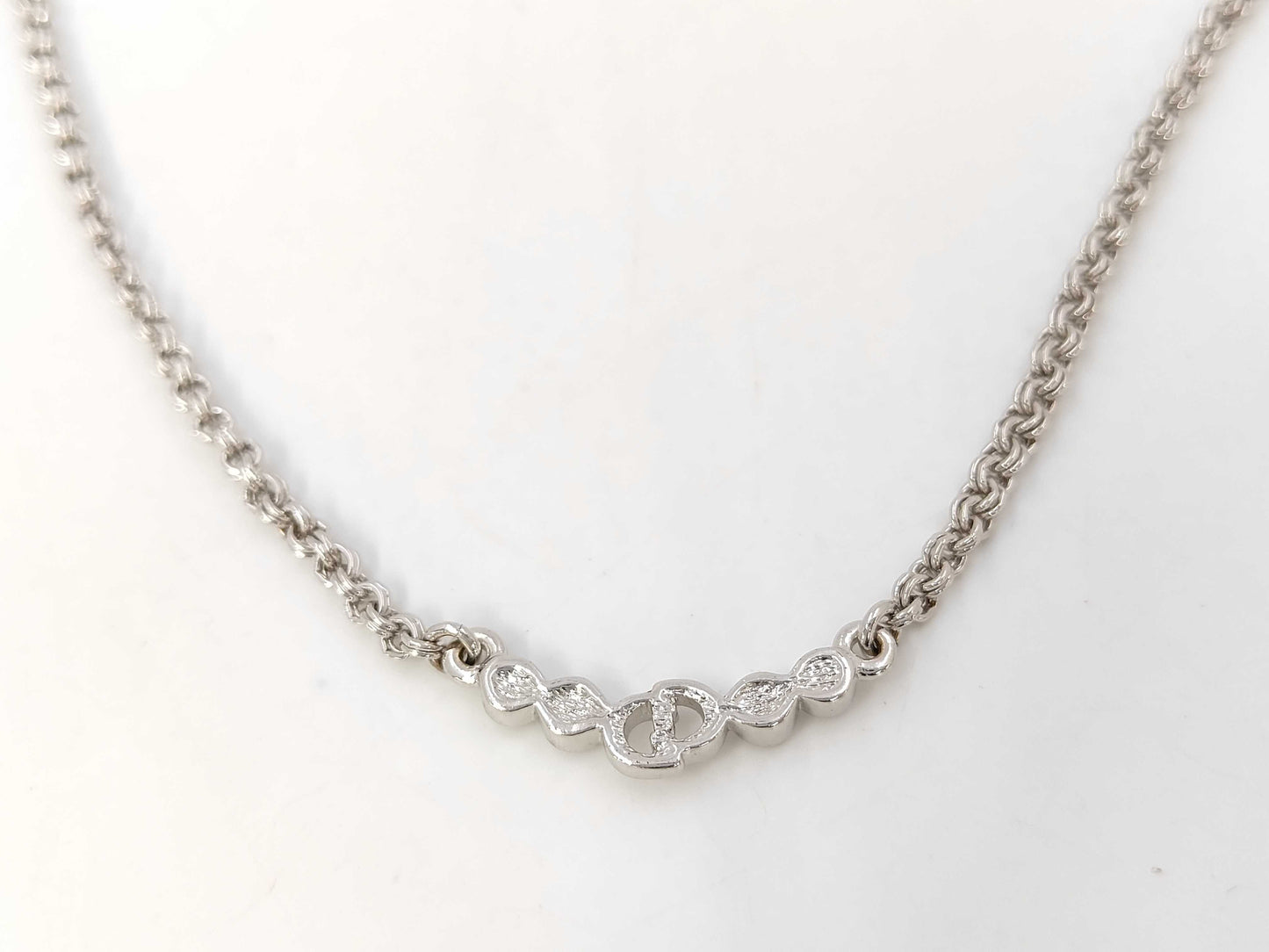 Dior CD logo rhinestone necklace