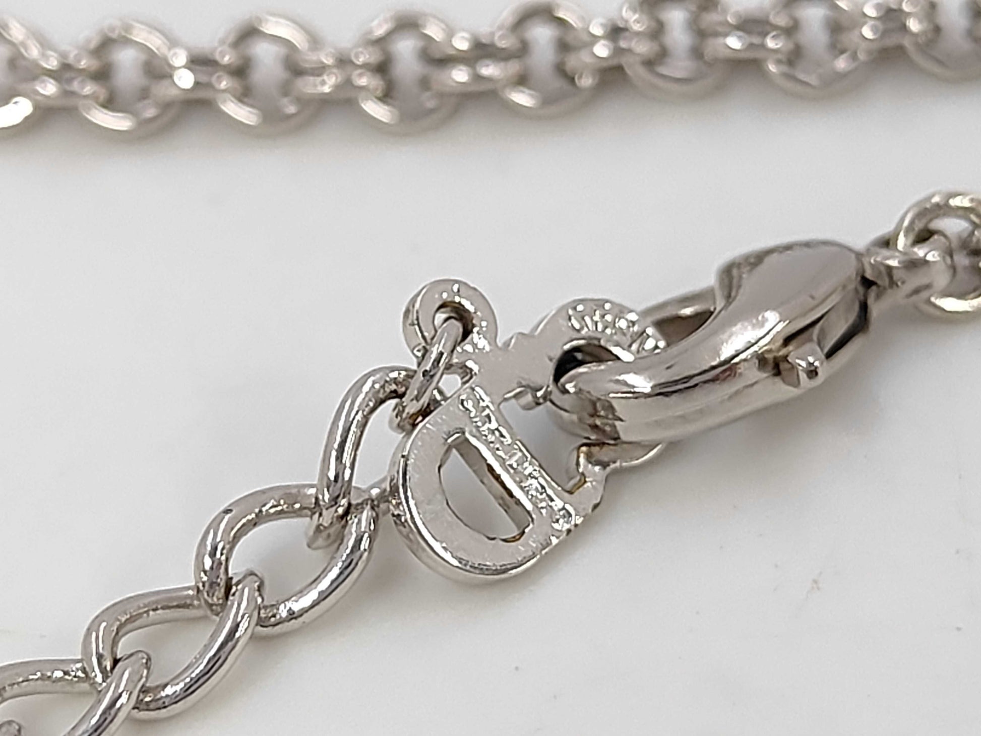 Dior CD logo rhinestone necklace