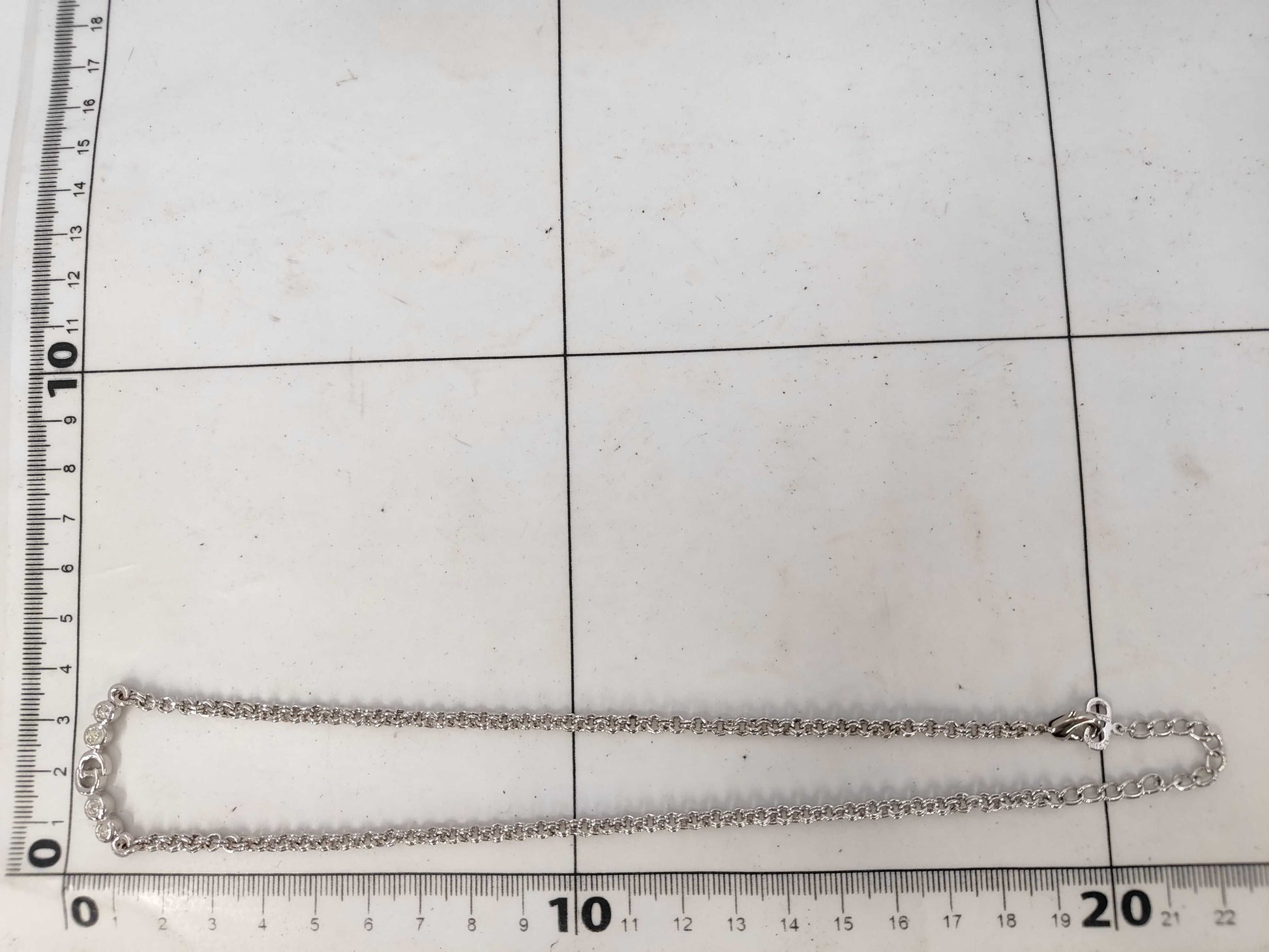 Dior CD logo rhinestone necklace