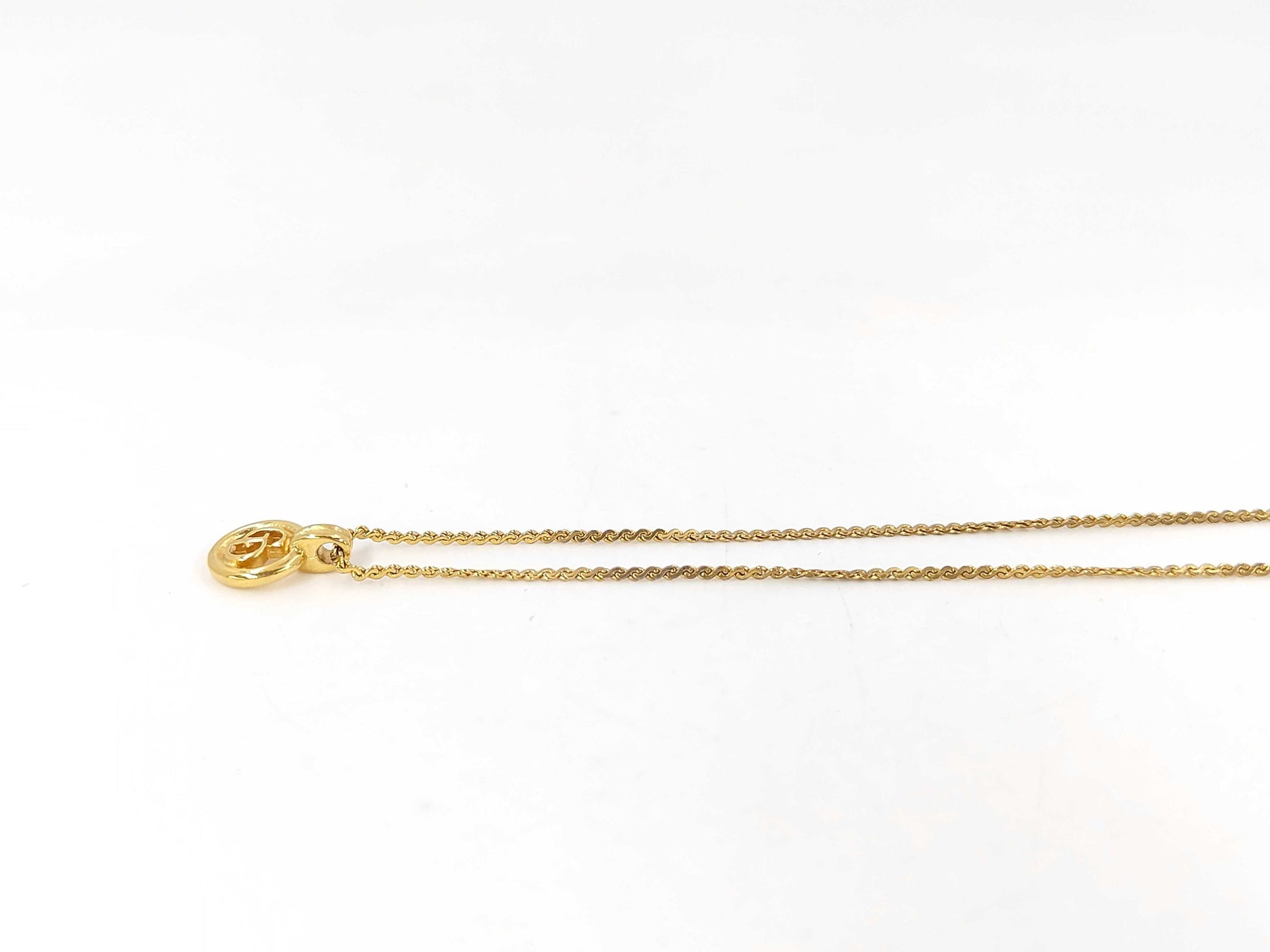 Dior CD logo circle necklace