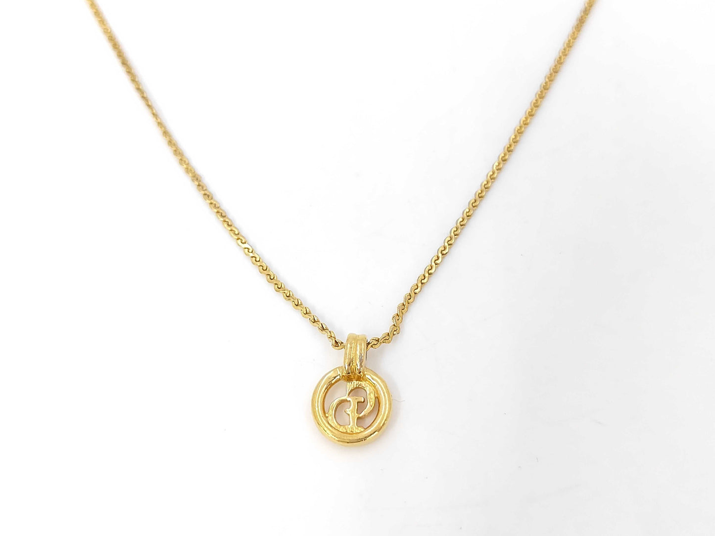 Dior CD logo circle necklace