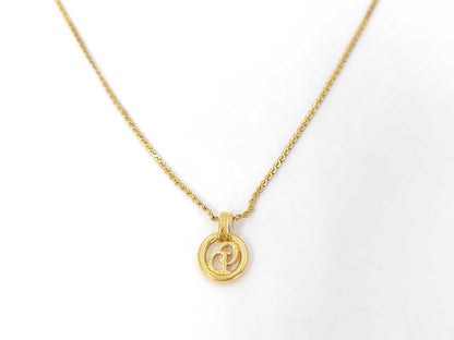 Dior CD logo circle necklace