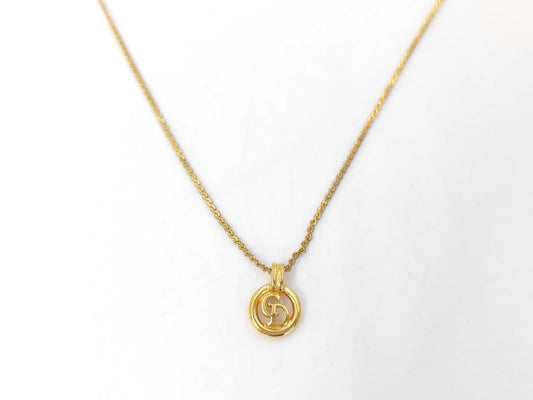 Dior CD logo circle necklace