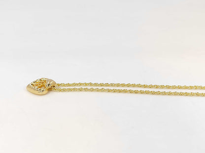 Dior CD logo heart necklace