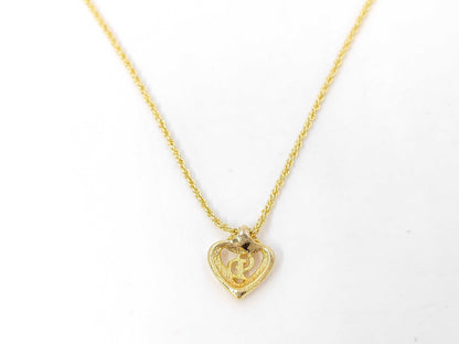 Dior CD logo heart necklace