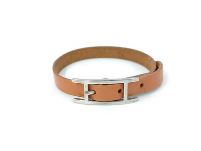 HERMES Leather Bangle Bracelet/Bangle