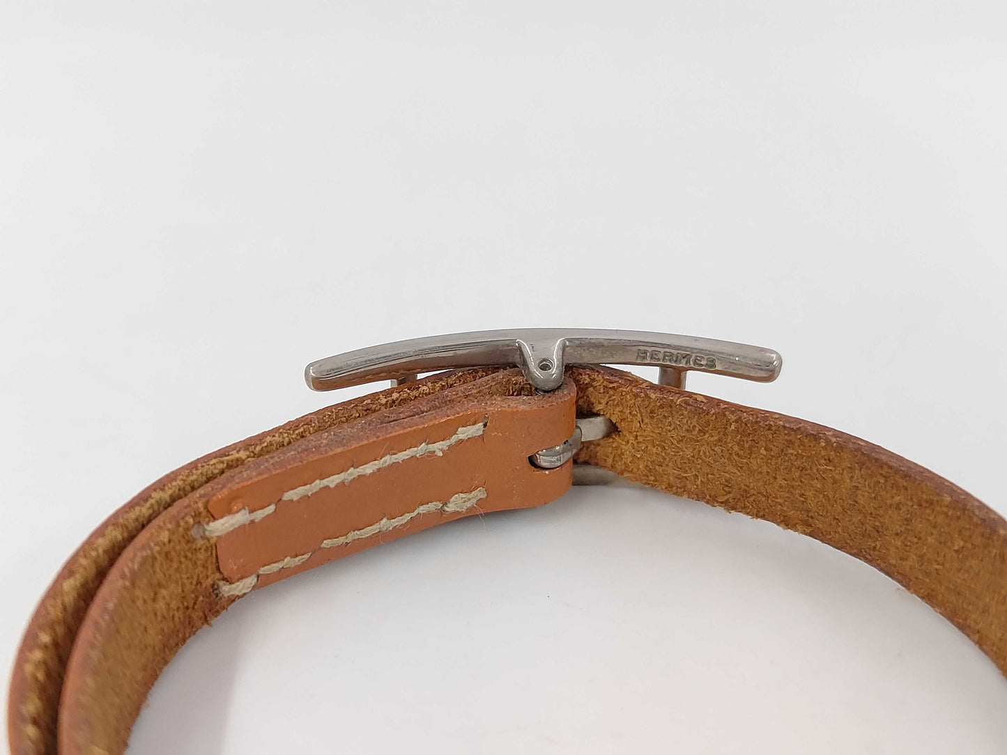 HERMES Leather Bangle Bracelet/Bangle