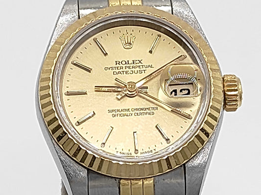 ROLEX 69173 T306972 Champagne Dial Jubilee Bracelet Women's Watch