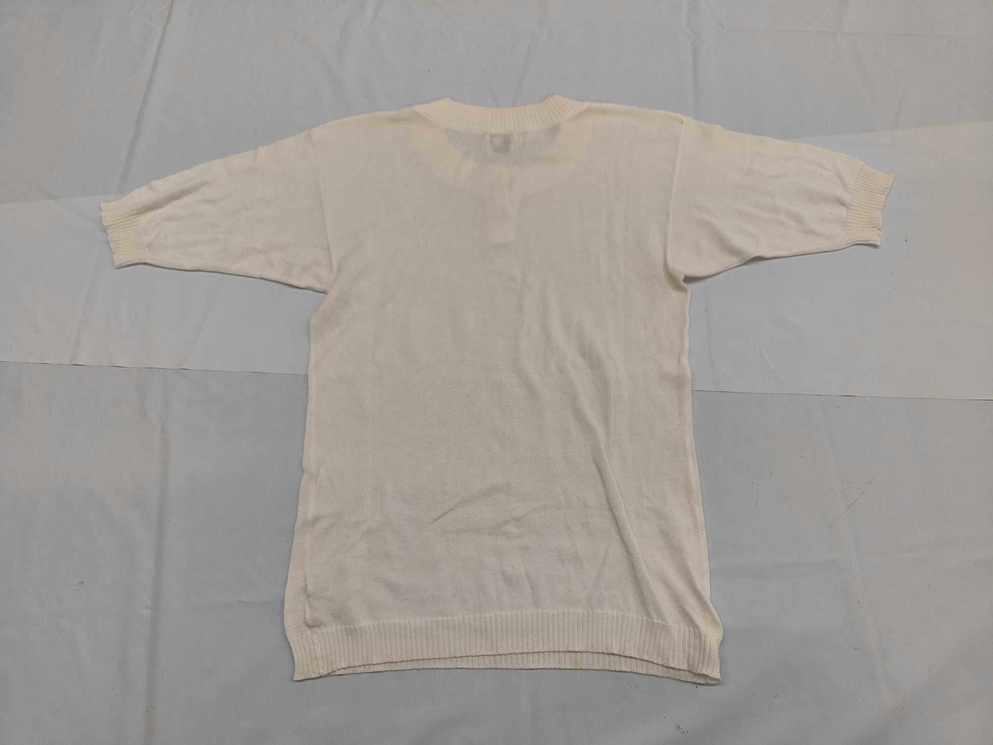 CHANEL CHANEL Coco Button Knit White Size M Tops